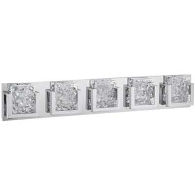 Kendal Lighting ICE-LAVA LED Vanity Light - Color: Silver - Size: 5 light -