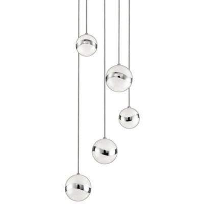 Kendal Lighting MYSTYKE LED Multi-Light Pendant Light - Color: Clear - Size