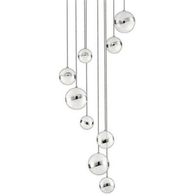 Kendal Lighting MYSTYKE LED Multi-Light Pendant Light - Color: Clear - Size