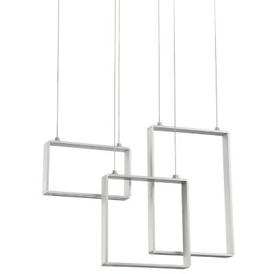 Kendal Lighting QUADRON LED Island Pendant Light - Color: Silver - Size: Sm