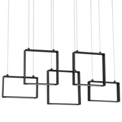 Kendal Lighting QUADRON LED Island Pendant Light - Color: Black - Size: Lar