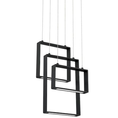 Kendal Lighting QUADRON LED Multi-Light Pendant Light - Color: Black - Size