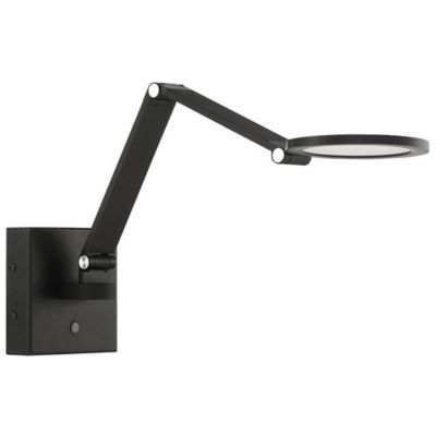 Kendal Lighting ROUNDO LED Swing Arm Wall Sconce - Color: Black - SA101-BLK