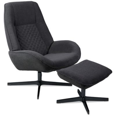 KEB2090587 Kebe Bordeaux Recliner with Ottoman - Color: Grey  sku KEB2090587