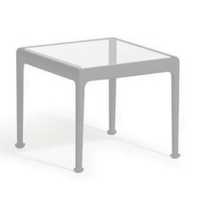Knoll 1966 Collection Square End and Coffee Table - Color: Clear - Size: 18" x 18" - 1966-18L-G-C-S - Knoll Authorized Retailer