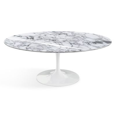 Knoll Saarinen 41.25-Inch Oval Coffee Table - Color: White - EC-162TO-(MA)-(2) - Knoll Authorized Retailer