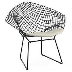 Diamond Lounge Chair with Seat Cushion, Outdoor