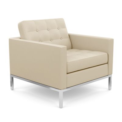 Florence Knoll Lounge Chair - Color: Beige - 1205-C-S1-VO 960 - Knoll Autho