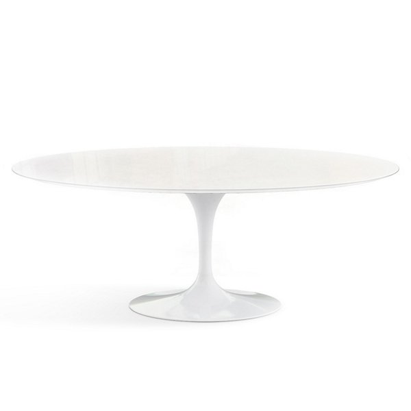 Saarinen 78-Inch Oval Dining Table, Outdoor - Color: White -  -  Authorized Retailer - Knoll 174TO-VBO-2