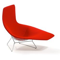 Bertoia Asymmetric Chaise, Fully Upholstered