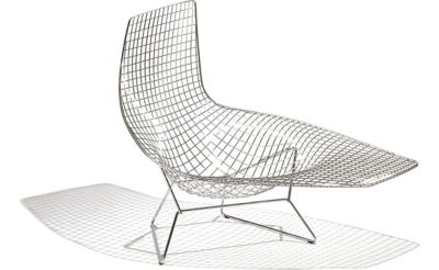 Bertoia Asymmetric Chaise, Unupholstered