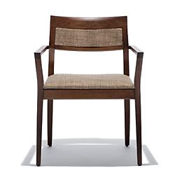 Krusin Armchair with Upholstered Back Inset