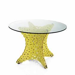 Topiary Dining Table with Tempered Glass Top