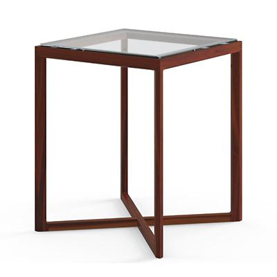 Krusin Square Tall Side Table with Glass or Laminate Table Top