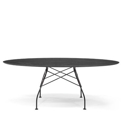 Glossy Oval Dining Table - Color: Black - Kartell 4573/MN