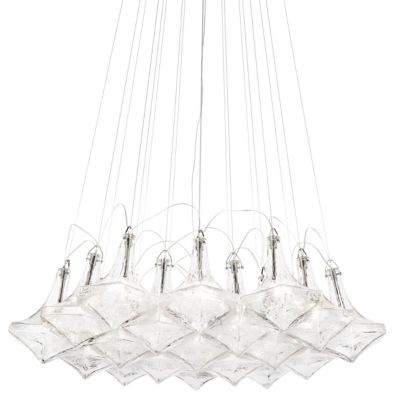 Lasvit Facet Multi-Light Pendant Light - Color: Clear - Size: 19 light - CL