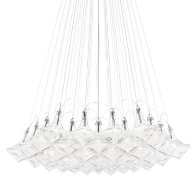 Lasvit Facet Chandelier - Color: Clear - Size: 37 light - CL023SC-0110S1