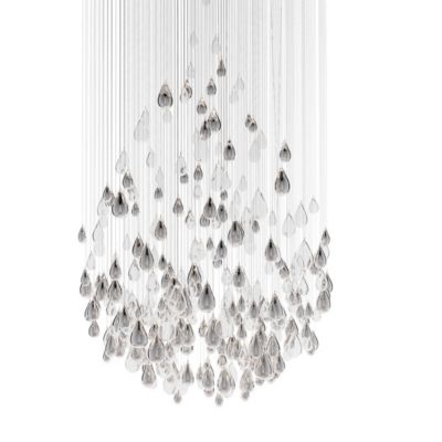 Lasvit Droplets LED Chandelier - Color: Silver - Size: Large - CL022SB-2403