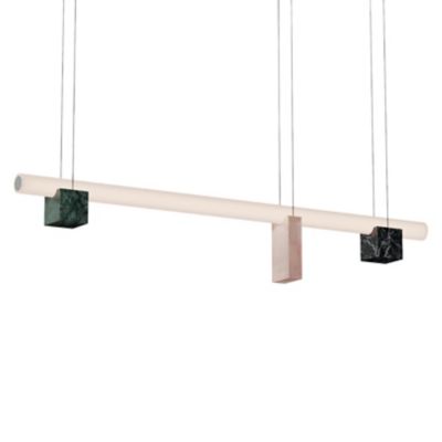 Lambert & Fils Isle 02 B LED Linear Chandelier Light - Color: Cream - ISL02BBMGUPIBKALSMWLPH