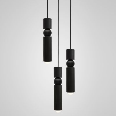 Lee Broom Fulcrum LED Multi-Light Pendant Light - Color: Black - Size: 3 li