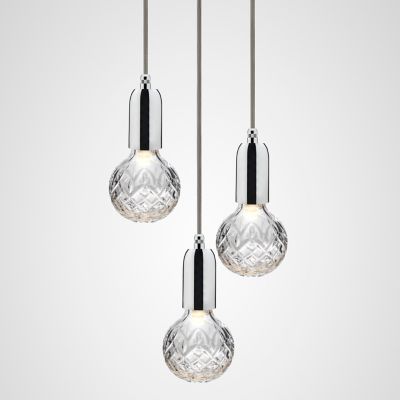 Lee Broom Crystal Bulb LED Multi-Light Pendant Light - Color: Clear - Size: