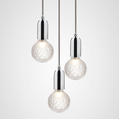 Lee Broom Crystal Bulb LED Multi-Light Pendant Light - Color: White - Size: