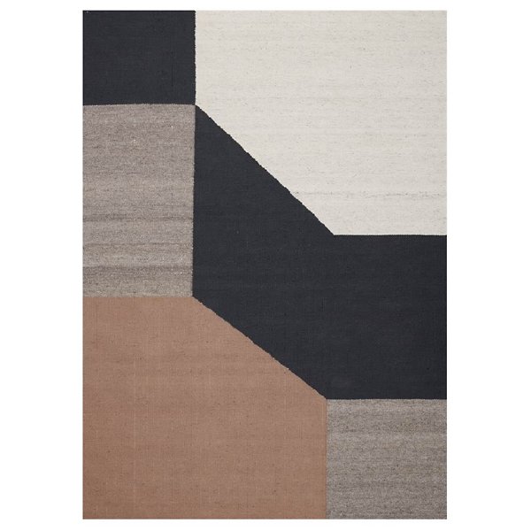 Linie Design Blocchi Area Rug - Color: Grey - Size: 5 ft 7  x 7 ft 9  