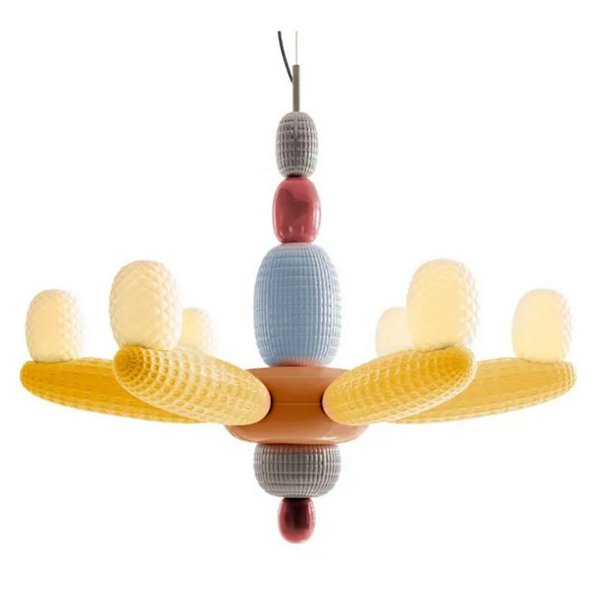 Lladro Soft Blown Chandelier - Color: Yellow - 1024302
