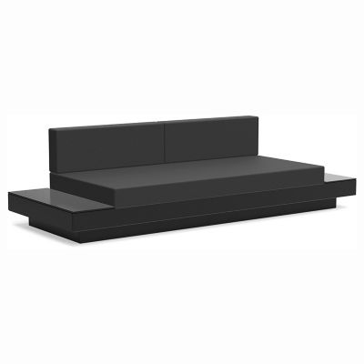 Loll Designs Platform One Sofa With Tables - Color: Black - PO-S2-BL-40483