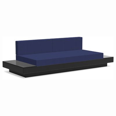 Loll Designs Platform One Sofa With Tables - Color: Black - PO-S2-BL-5439