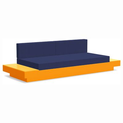 Loll Designs Platform One Sofa With Tables - Color: Orange - PO-S2-OR-5439