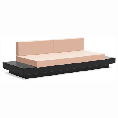 Loll Designs Platform One Sofa With Tables - Color: Black - PO-S2-BL-40431