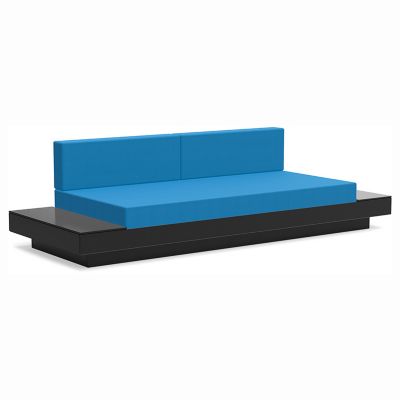 Loll Designs Platform One Sofa With Tables - Color: Black - PO-S2-BL-5493