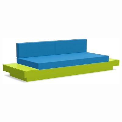 Loll Designs Platform One Sofa With Tables - Color: Green - PO-S2-LG-5493