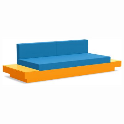 Loll Designs Platform One Sofa With Tables - Color: Orange - PO-S2-OR-5493