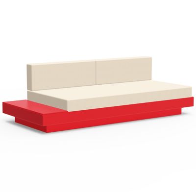 Loll Designs Platform One Sectional Sofa with Left/Right Table - Color: Red