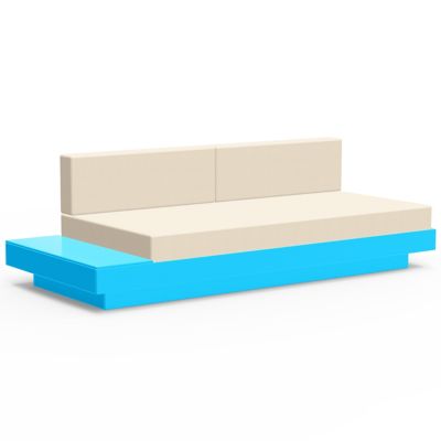 Loll Designs Platform One Sectional Sofa with Left/Right Table - Color: Blu