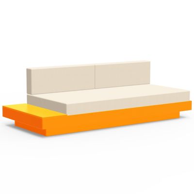 Loll Designs Platform One Sectional Sofa with Left/Right Table - Color: Ora