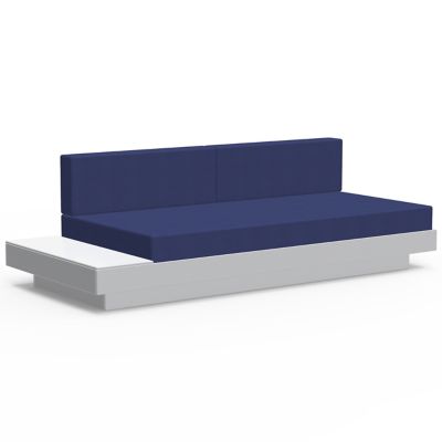 Loll Designs Platform One Sectional Sofa with Left/Right Table - Color: Gre