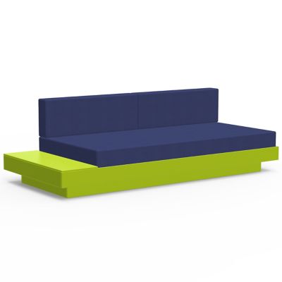 Loll Designs Platform One Sectional Sofa with Left/Right Table - Color: Gre