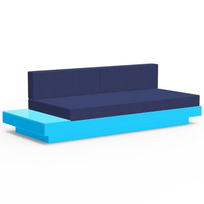 Loll Designs Platform One Sectional Sofa with Left/Right Table - Color: Blu