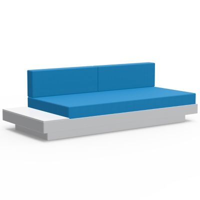 Loll Designs Platform One Sectional Sofa with Left/Right Table - Color: Gre