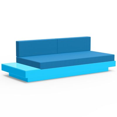 Loll Designs Platform One Sectional Sofa with Left/Right Table - Color: Blu