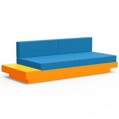 Loll Designs Platform One Sectional Sofa with Left/Right Table - Color: Ora