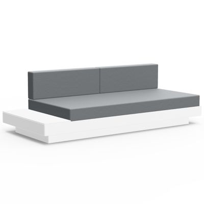 Loll Designs Platform One Sectional Sofa with Left/Right Table - Color: Whi