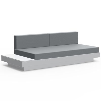 Loll Designs Platform One Sectional Sofa with Left/Right Table - Color: Gre