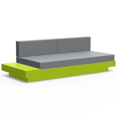 Loll Designs Platform One Sectional Sofa with Left/Right Table - Color: Gre