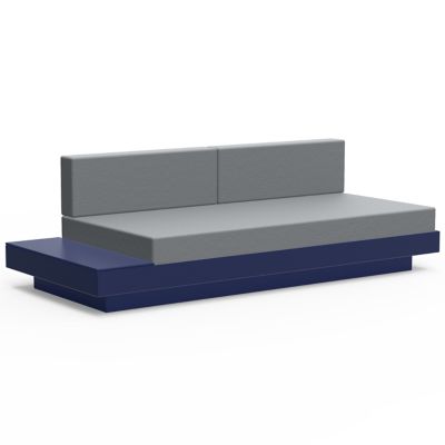 Loll Designs Platform One Sectional Sofa with Left/Right Table - Color: Blu