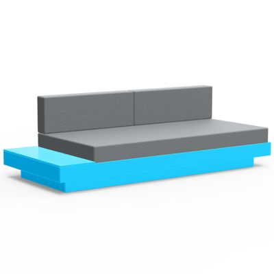 Loll Designs Platform One Sectional Sofa with Left/Right Table - Color: Blu