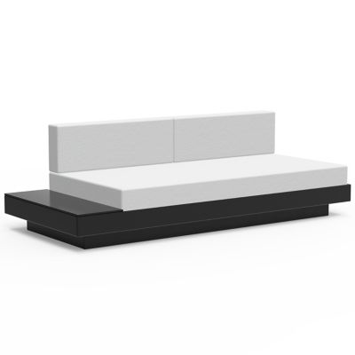 Loll Designs Platform One Sectional Sofa with Left/Right Table - Color: Bla